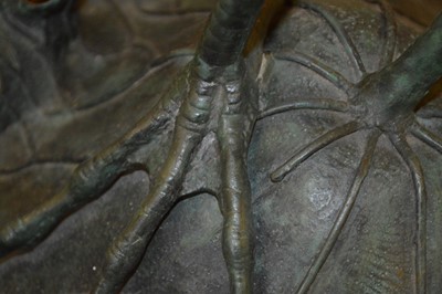 Lot 62 - Japanese bronze figure of a crane