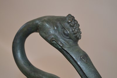 Lot 62 - Japanese bronze figure of a crane