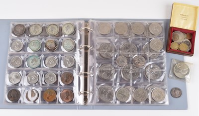 Lot 5 - One album and a small box of assorted mainly British coins and medals.