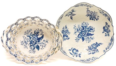 Lot 170 - Worcester basket and a lobed bowl