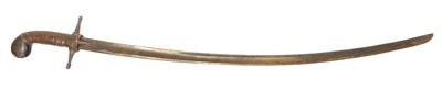 Lot 99 - Turkish Ottoman Shamshir, curved single fuller...