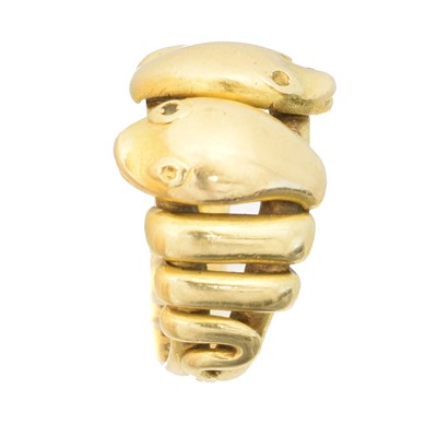 Lot 116 - A late Victorian 18ct gold snake ring