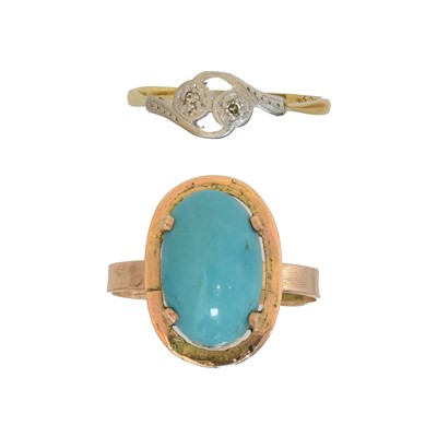 Lot 92 - Two gem-set dress rings
