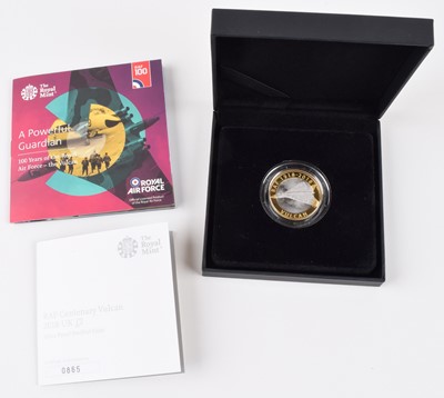 Lot 11 - RAF Centenary Vulcan 2018 UK £2 Silver Proof Piedfort Coin.