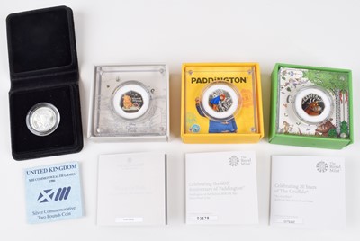 Lot 13 - Six assorted Royal Mint silver proof coins (6).