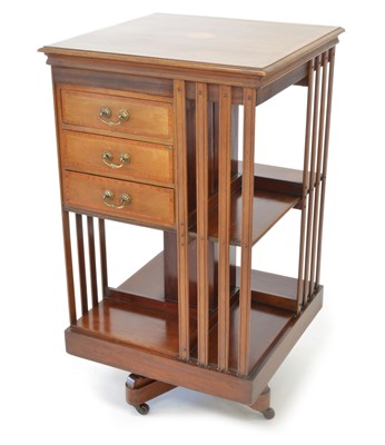 Lot 355 - Edwardian mahogany revolving bookcase