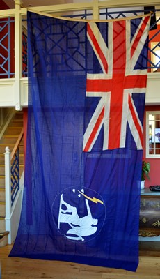 Lot 242 - Large Flag from a Cable Laying ship