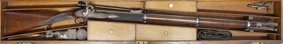 Lot 35 - Cased Hollis and Sheath percussion .577...