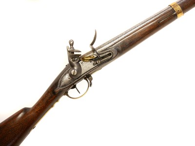 Lot 36 - Russian pattern 1808 flintlock musket, 44 inch...