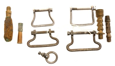 Lot 358 - Group of gun spares including three sling...
