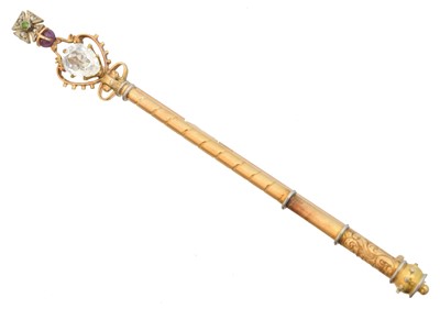 Lot 2 - A vari-gem 'Sovereign's Sceptre' brooch
