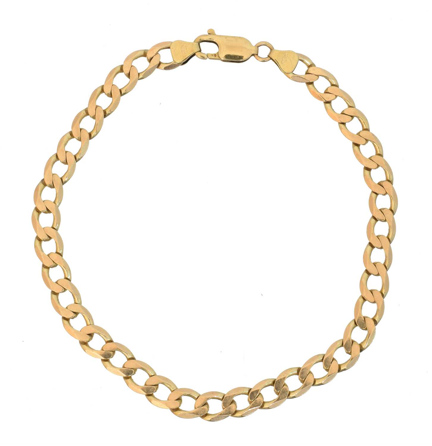 Lot 13 - A 9ct gold bracelet by UnoAErre