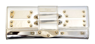 Lot 10 - A Gucci Patent Leather Mirror Clutch Bag