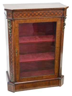 Lot 315 - Late 19th century walnut pier cabinet