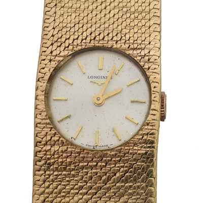 Lot 226 - A 9ct gold Longines manual wind wristwatch.