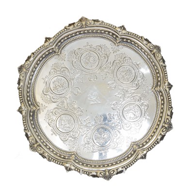 Lot 81 - A Victorian silver salver