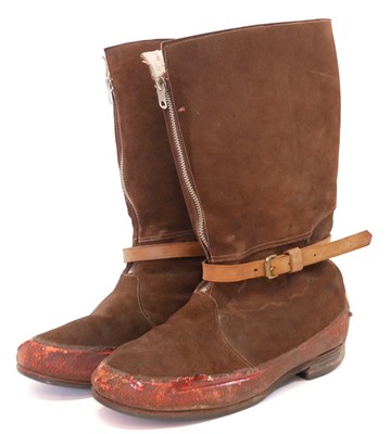 Lot 147 - Pair of British RAF 1941 pattern flying boots,...