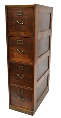 Lot 87 - Oak filing cabinet