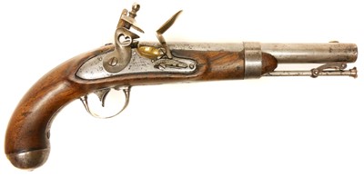 Lot 19 - U.S. Navy model 1836 Flintlock pistol, 8.5inch...
