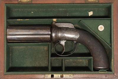 Lot 1 - Cased William Pritchard 70 bore percussion...