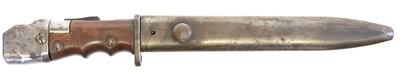 Lot 130 - British No.7 bayonet and scabbard, lacking the...