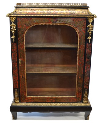 Lot 283 - 19th century French ebonised boulle work and ormolu mounted pier cabinet