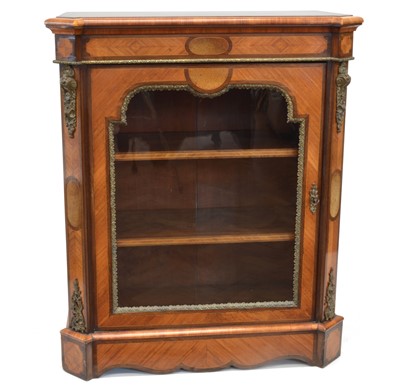 Lot 350 - Late 19th century kingwood and ormolu mounted pier cabinet