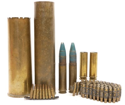 Lot 136 - Collection of shells and inert ammunition,...