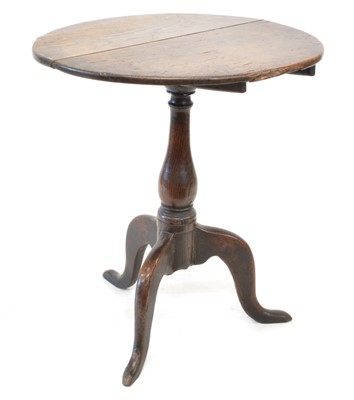 Lot 329 - George III Welsh oak tripod table