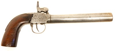 Lot 17 - Large Belgian Manstopper percussion pistol, 6...