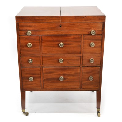 Lot 325 - George III mahogany gentleman's washstand