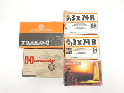 Lot 383 - 9.3x74R ammunition, to include forty three RWS...
