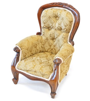 Lot 359 - Miniature Victorian upholstered armchair