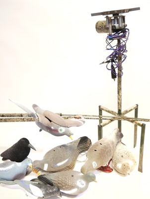 Lot 337 - Pigeon carousel decoy system, with field stand...