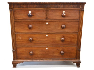 Lot 323 - Mid 19th century mahogany chest of drawers