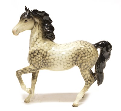 Lot 186 - Beswick prancing Arab horse in rocking horse grey