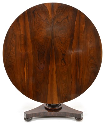 Lot 273 - William IV rosewood tilt-top breakfast table