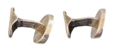 Lot 151 - A pair of Georg Jensen silver cufflinks