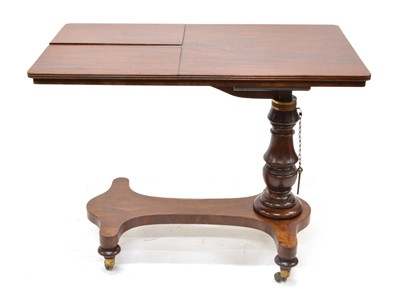 Lot 335 - Victorian adjustable bedside or library reading table