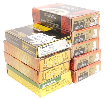 Lot 371 - 25-06 ammunition, to include sixty four...