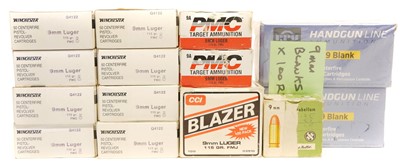 Lot 378 - 9mm Luger ammunition, to include three hundred...