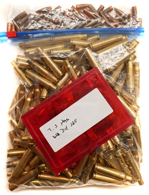 Lot 411 - 7.5x54 MAS components and dies, to include a...