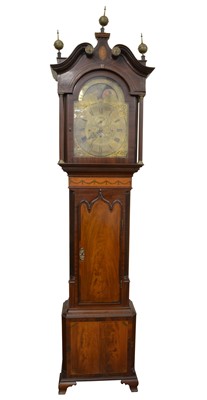 Lot 230 - George III 8-day triple weight quarter chiming musical longcase clock