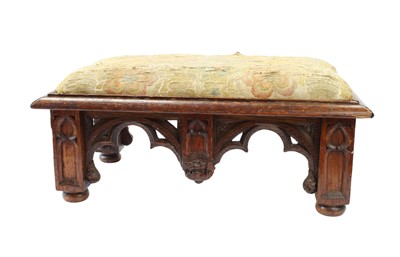 Lot 424 - Late 19th Century Gothic Revival Carved Oak Stool