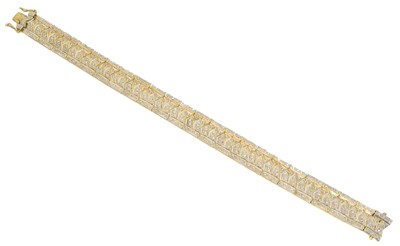 Lot 16 - A 9ct gold diamond bracelet