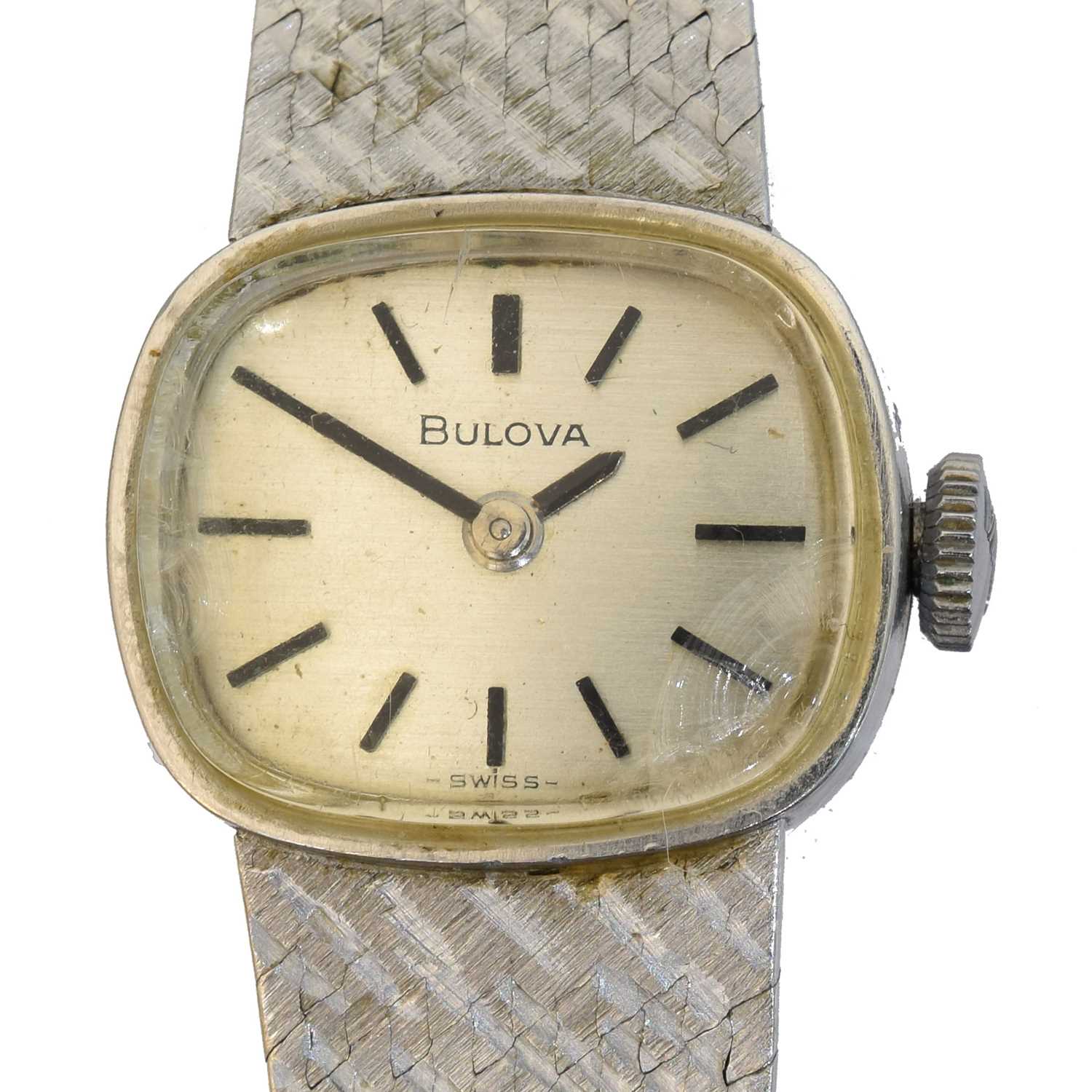 Lot 190 - A 9ct gold Bulova manual wind wristwatch