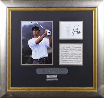 Lot 264 - Tiger Woods signed Augusta Scorecard