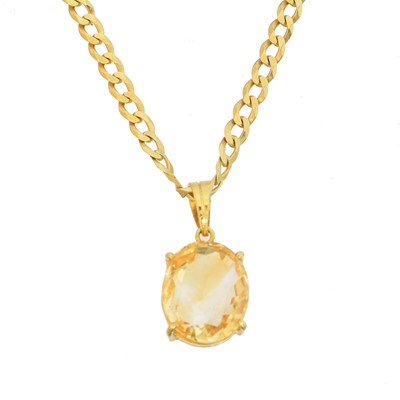 Lot 42 - A citrine pendant
