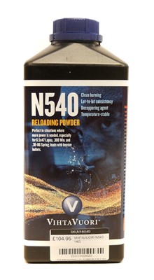 Lot 392 - Vihtavuori N540 sealed 1kg powder. UK FIREARMS...