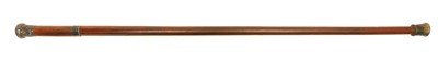 Lot 101A - Sword stick, with cane scabbard and embossed...